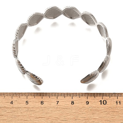 Brass Cuff Bangles for Women BJEW-U018-03P-1