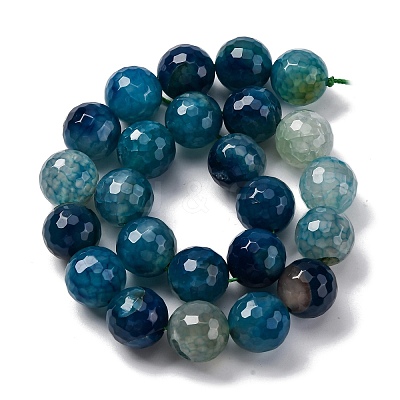 Natural Dragon Veins Agate(Dyed & Heated) Beads Strands G-K390-A07-01-1