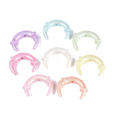 Luminous UV Plating Opaque Acrylic Beads OACR-N160-46-1