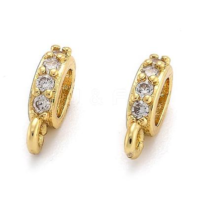 Brass Micro Pave Cubic Zirconia Tube Bails ZIRC-H119-11G-1