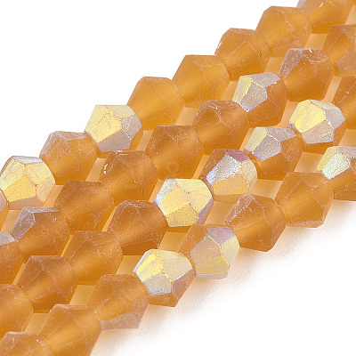 Imitate Austrian Crystal Bicone Frosted Glass Beads Strands EGLA-A039-T2mm-MB28-1