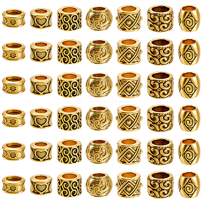 70Pcs 7 Styles Alloy European Beads FIND-PA0001-18-1