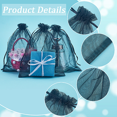 50pcs Large Organza Pouches Portable Shoes Bag Travel Storage Drawstring Bags OP-SP0001-03C-02-1
