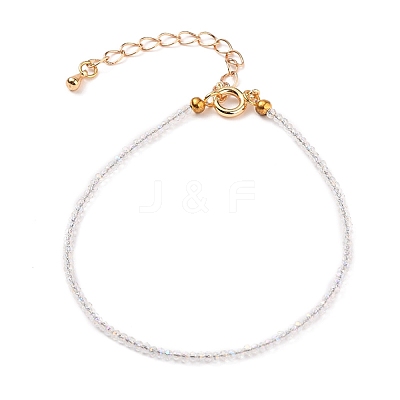 Faceted Electroplate Glass Beaded Bracelets BJEW-JB05693-06-1
