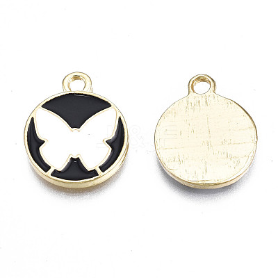 Alloy Enamel Pendants PALLOY-S133-008A-1