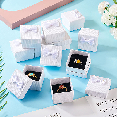 Square Cardboard Paper Ring Gift Storage Boxes CON-TAC0001-17B-1