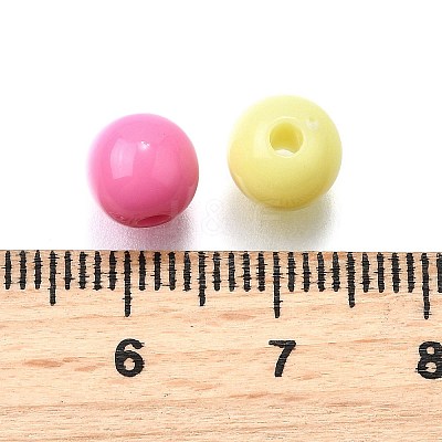 Opaque Acrylic Beads OACR-S071-01A-1
