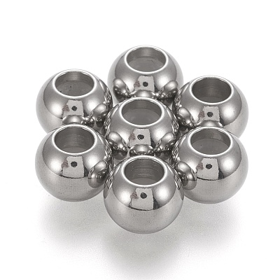 202 Stainless Steel Beads STAS-K204-02A-P-1