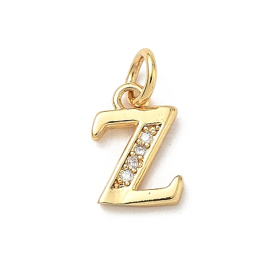 Brass Micro Pave Cubic Zirconia Charms KK-I382-03G-Z-1