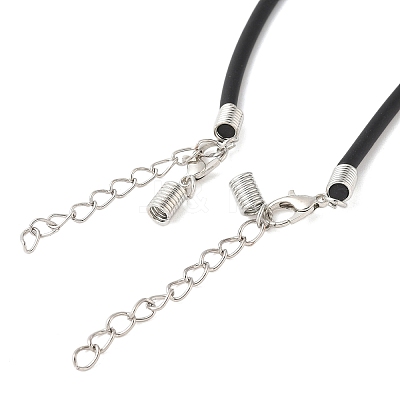 Black Rubber Necklace Cord Making RCOR-D002-B-1