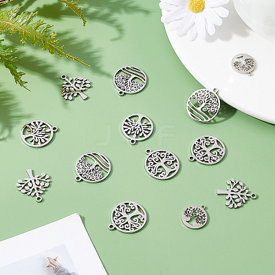 20Pcs 5 Style 304 Stainless Steel Pendants STAS-DC0005-87-1