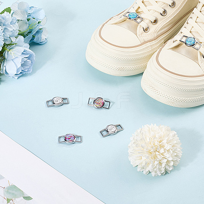 Alloy & Resin Shoelace Charms FIND-CP0002-94D-1