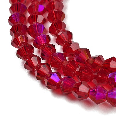 Transparent Electroplate Glass Beads Strands EGLA-A039-T3mm-L27-1