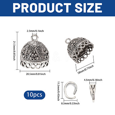 10Pcs Alloy Pendant Bails FIND-CA0011-52A-1
