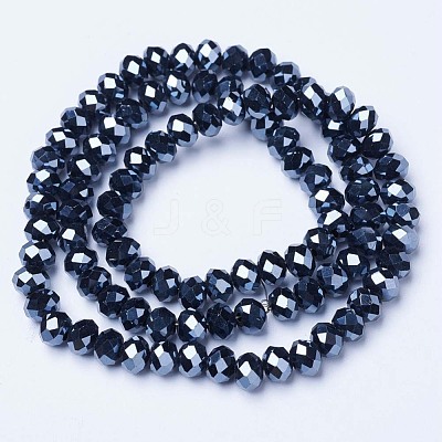 Electroplate Glass Beads Strands EGLA-A034-P10mm-A18-1