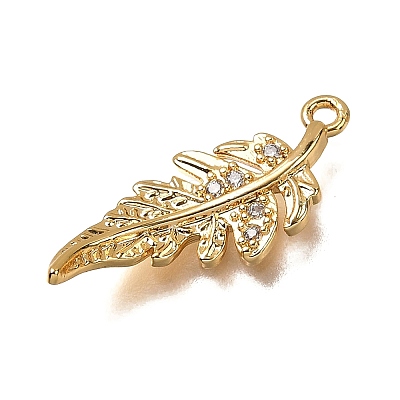 Brass Micro Pave Cubic Zirconia Pendants X1-KK-B152-13A-G-1