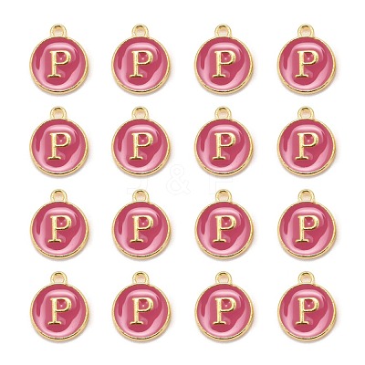 Golden Plated Alloy Enamel Charms ENAM-S118-08P-1