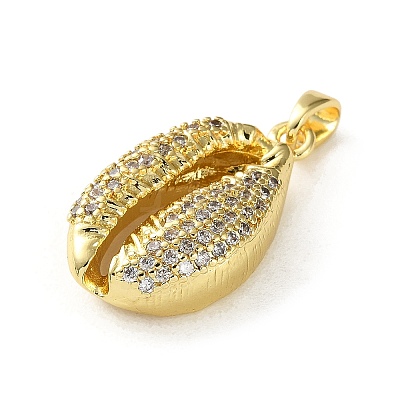 Brass Micro Pave Cubic Zirconia Pendants KK-P320-01C-G-1