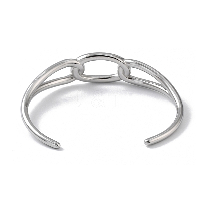 304 Stainless Steel Cuff Bangles for Women BJEW-Z078-16P-1