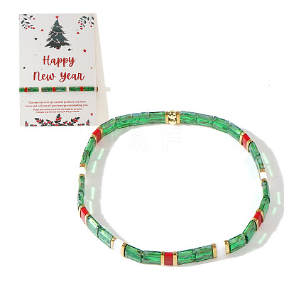 Christmas Acrylic Beads Stretch Bracelets for Women GG0604-8-1