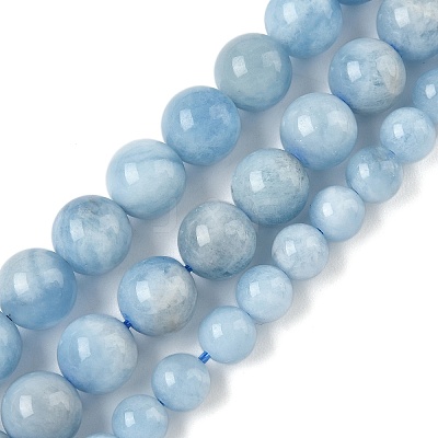Natural Aquamarine Beads Strands G-D327-C03-6mm-1