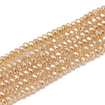 Electroplate Glass Beads Strands EGLA-Q112-D09-1