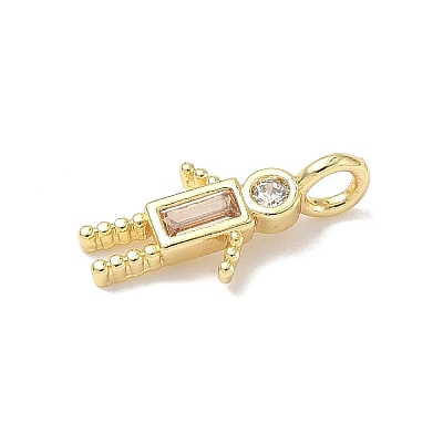 Brass Micro Pave Cubic Zirconia Pendants ZIRC-I356-17G-A04-1