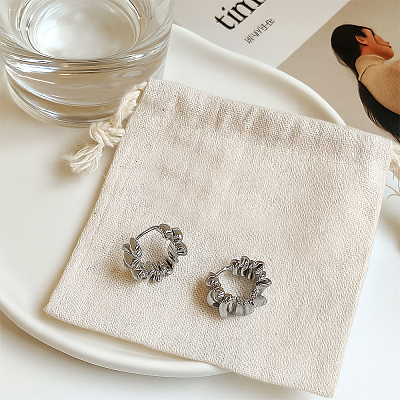 4 Pairs 2 Colors Brass Hoop Earrings EJEW-GO0003-26-1