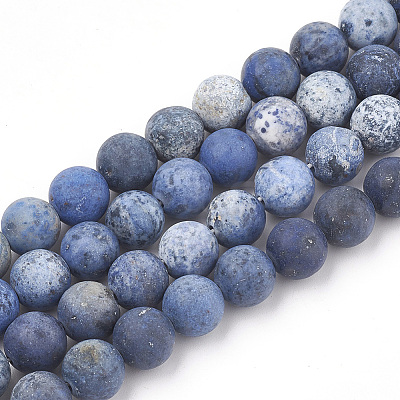 Natural Dumortierite Quartz Beads Strands G-T106-060-1