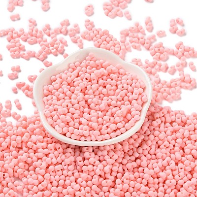 Rubberized Style Glass Seed Beads SEED-Z003-01A-1