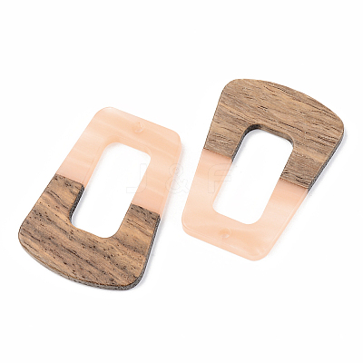 Opaque Resin & Walnut Wood Pendants LS-RESI-S389-034A-C02-1