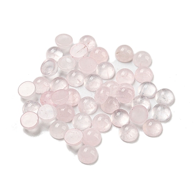 Natural Rose Quartz Cabochons G-H309-03-58-1
