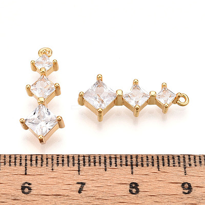 Brass Micro Pave Cubic Zirconia Pendants X1-KK-N261-118A-G-1