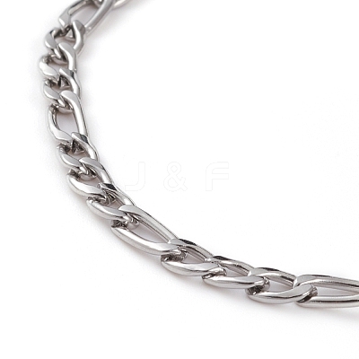Tarnish Resistant Men's 304 Stainless Steel Figaro Chains BJEW-JB05841-02-1