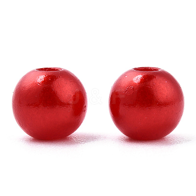 Spray Painted ABS Plastic Imitation Pearl Beads OACR-T015-05A-13-1