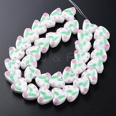 Opaque Handmade Bumpy Lampwork Beads Strands LAMP-T007-20-1