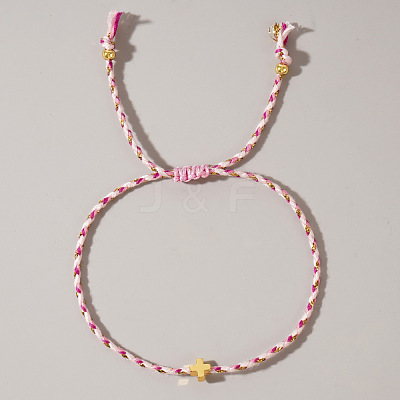 Mother's Day Adjustable Brass Bead Braided Bead Bracelets YE2550-2-1