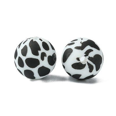 Round/Polygon Food Grade Silicone Focal Beads SIL-F003-06D-1