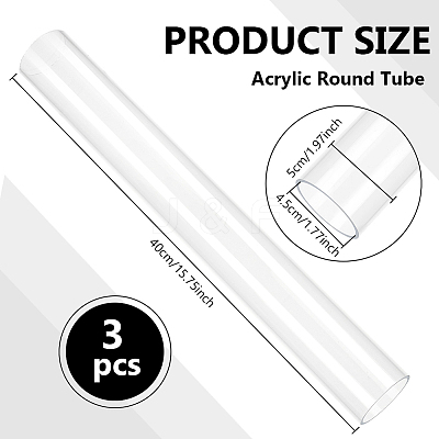 Acrylic Round Tube DIY-WH0899-672C-1