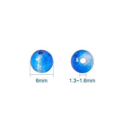 Baking Paint Crackle Glass Bead CCG-PH0002-6mm-02-1
