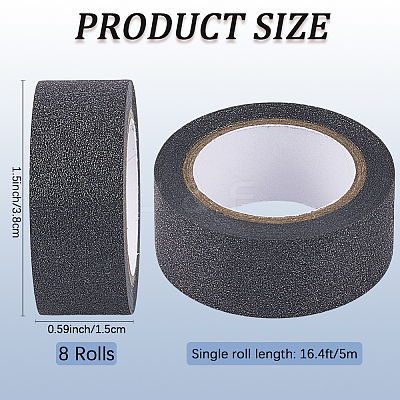 8 Roll Glitter Adhesive Plastic Tapes DIY-CP0011-84B-1