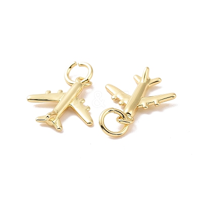 Rack Plating Brass Charms X-ZIRC-C042-09G-1