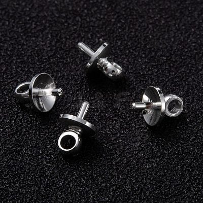 Brass Cup Pearl Peg Bails Pin Pendants KK-H759-29C-S-1