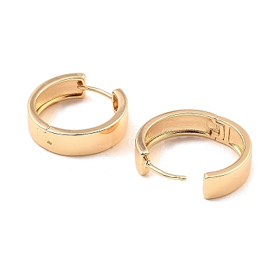 Brass Thick Hoop Earrings EJEW-I289-10A-KCG-1