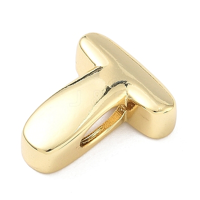 Brass Initial Beads KK-B167-27G-01T-1