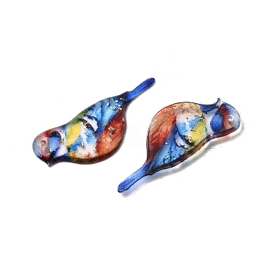 2Pcs Transparent Epoxy Resin Pendants RESI-A044-03B-1