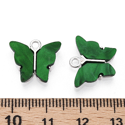 Alloy Acrylic Pendants ENAM-R136-01I-S-1