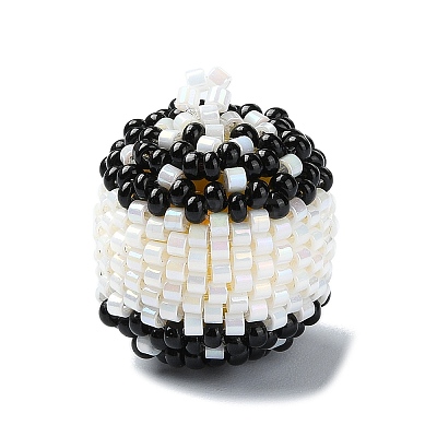 Seed Beads Beaded Charms PALLOY-MZ00290-1