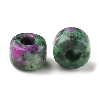Natural Sesame Jasper/Kiwi Jasper Imitation Ruby in Zoisite Beads G-G0003-A05-1