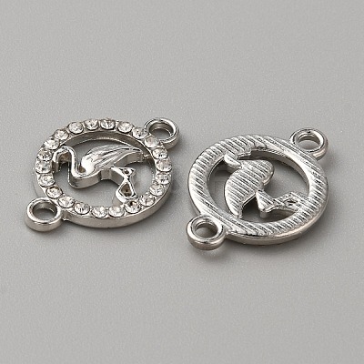 Alloy Crystal Rhinestone Connector Charms LS-FIND-WH0002-74P-1